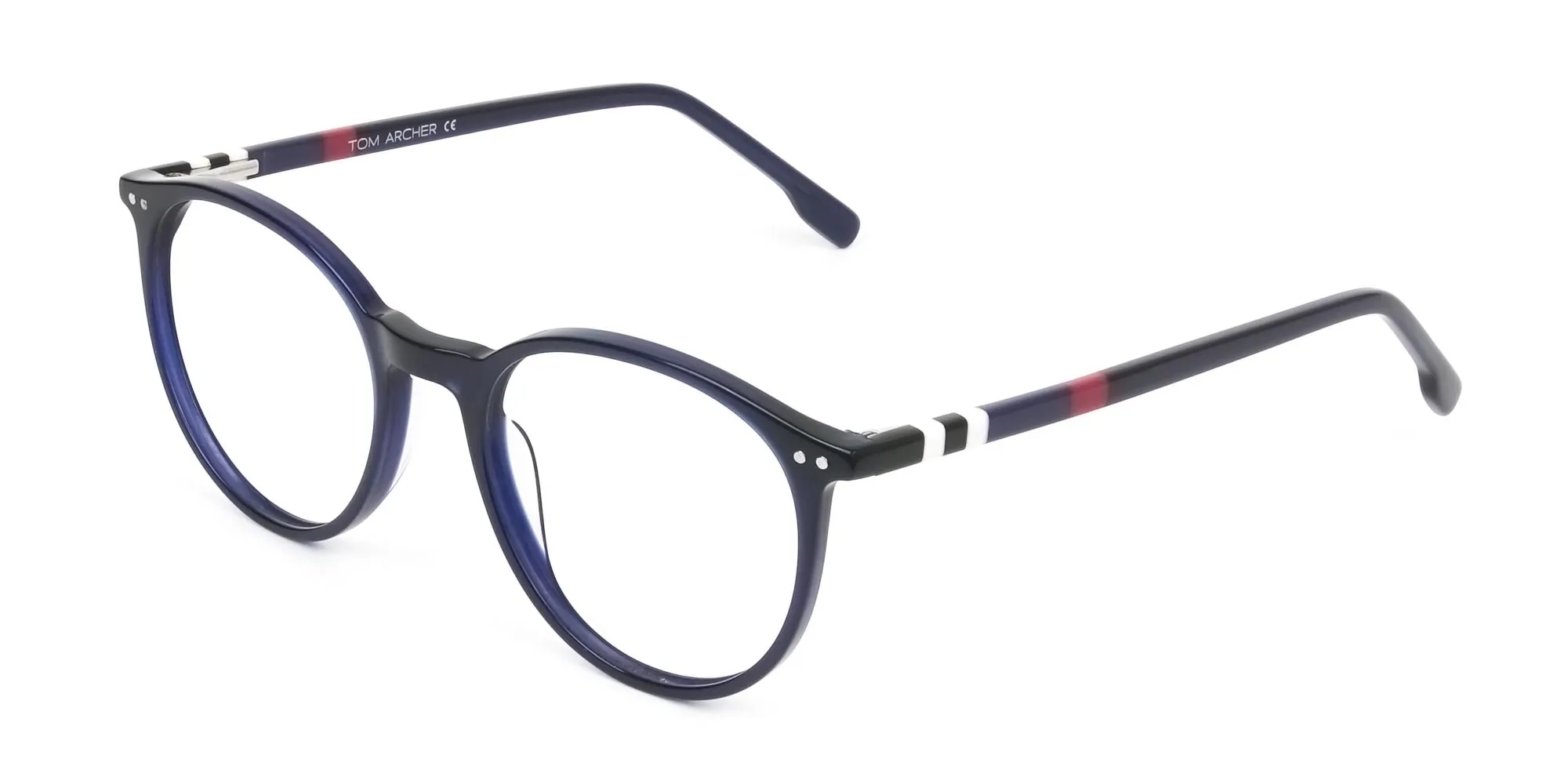 Tom Archer BOSTON 4 Navy Blue Round glasses for unisex